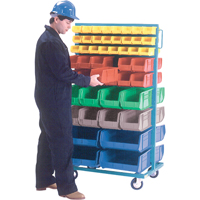 Mobile Bin Racks - Double Sided, 0 Bins, 36" W x 24" D x 67-1/2" H Equipex
