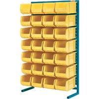 Single-Sided Stationary Bin Rack, 36" W x 12" D x 61" H, 28 Bins Equipex