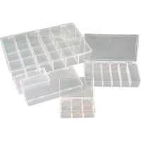 Boîte &agrave; compartiments K-Resin, Plastique, 36 compartiments, 6-9/16" la x 9-5/8" p, 1-1/2" h, Transparent Equipex