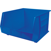 Bacs ultra empilable & suspendable, 16-1/2" la, 11" h x 18" p, Bleu Equipex