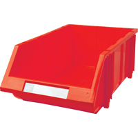 Stack & Hang Bin, 11-13/16" W x 7" H x 17-11/16" D, Red Equipex