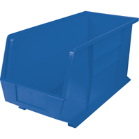 Bacs ultra empilable & suspendable, 8-1/4" la, 9" h x 18" p, Bleu Equipex