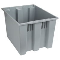Stack & Nest Totes, 13" x 19.5" x 15.5", Grey Equipex