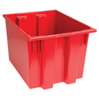 Stack & Nest Totes, 13" x 19.5" x 15.5", Red Equipex