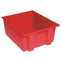 Stack & Nest Totes, 8" x 19.5" x 13.5", Red Equipex