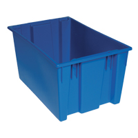 Stack & Nest Totes, 15" x 29.5" x 19.5", Blue Equipex