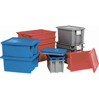 Stack & Nest Totes, 15" x 29.5" x 19.5", Blue Equipex