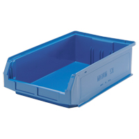 Contenants g&eacute;ants empilables, 12,375" la x 19,75" p x 5,875" h, Bleu Equipex