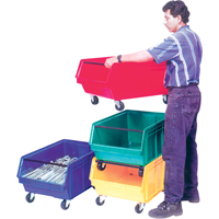Mobile Giant Stacking Bin, 11-7/8" H x 18-3/8" W x 29" D, 150 lbs. Capacity, Blue Equipex