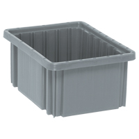 Contenants Divider Box, Plastique, 10,9" la x 8,3" p x 5" h, Gris Equipex