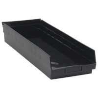 Bac pour &eacute;tag&egrave;re &eacute;conomique, 8-3/8" la x 4" H x 23-5/8" p, Noir, Capacit&eacute; 60 lb Equipex