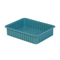 Contenants Divider Box, Poly&eacute;thyl&egrave;ne, 22,4" la x 17,4" p x 5" h, Bleu p&acirc;le Equipex