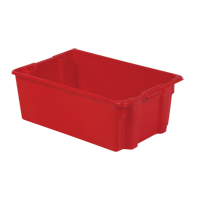 Contenants Stack-N-Nest Polylewton, 10,5" x 28,4" x 18,7", Rouge Equipex