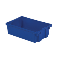 Contenants Stack-N-Nest Polylewton, 6,2" x 20,1" x 13", Bleu Equipex