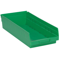 Bacs pour tablette, 8-1/8" la x 4" H x 17-7/8" p, Vert, Capacit&eacute; 40 lb Equipex