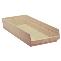 Bac pour &eacute;tag&egrave;re &eacute;conomique, 11-1/8" la x 4" H x 23-5/8" p, Ivoire, Capacit&eacute; 60 lb Equipex