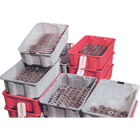Stack-N-Nest&reg; Plexton Containers, 20.1" W x 42.5" D x 14.1" H, Grey Equipex