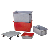 Stack-N-Nest&reg; Plexton Containers, 20.1" W x 42.5" D x 14.1" H, Grey Equipex