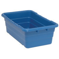 Bacs empilables en crois&eacute;, 16" la x  p x 8,5" h, Bleu Equipex