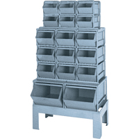 Pre-Engineered Bin Combination, 1000 lbs. Cap., 33-1/2" W x 19 1/2" D x 54-1/4" H, Blue Equipex