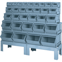Pre-Engineered Bin Combinations, 1000 lbs. Cap., 68" W x 19-1/2" D x 55 1/4" H, Blue Equipex