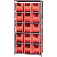 &eacute;l&eacute;ment de rayonnage, Acier, Sans boulons, Capacit&eacute; 800 lb, 36" la x 75" h x 18" p Equipex