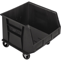 Bac mobile, 14" ha x 16-1/2" la x 18" p, Capacit&eacute; de 75 lb, Noir Equipex