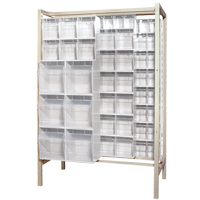 Free-Standing Tip-Out Bins Slider System, 51-1/4" W x 26" D x 77" H, 101 Drawers Equipex