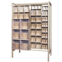 Free-Standing Tip-Out Bins Slider System, 51-1/4" W x 26" D x 77" H, 101 Drawers Equipex