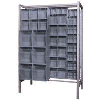 Free-Standing Tip-Out Bins Slider System, 51-1/4" W x 26" D x 77" H, 101 Drawers Equipex