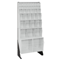 Tip-Out Bins Stand, 23-5/8" W x 8" D x 52" H, 38 Drawers Equipex