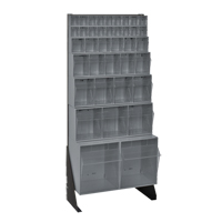 Tip-Out Bins Stand, 23-5/8" W x 8" D x 52" H, 38 Drawers Equipex