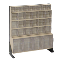 Tip-Out Bins Stand, 23-5/8" W x 8" D x 28" H, 31 Drawers Equipex