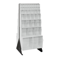 Tip-Out Bins Stand, 23-5/8" W x 16" D x 52" H, 76 Drawers Equipex