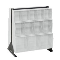Tip-Out Bins Stand, 23-5/8" W x 16" D x 28" H, 24 Drawers Equipex