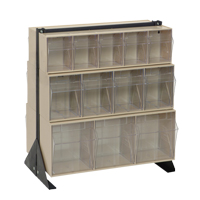 Tip-Out Bins Stand, 23-5/8" W x 16" D x 28" H, 24 Drawers Equipex