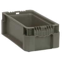 Contenant pliable et empilable, 7" la x 12" p x 5" h, Gris Equipex