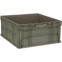 Contenant empilable, 22,5" la x 22,5" p x 11" h, Gris Equipex