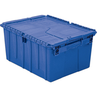 Flipak&reg; Polyethylene Plastic (PE) Distribution Containers, 11.8" x 9.8" x 7.7", Blue Equipex