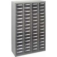 KPC-700 Parts Cabinet, Galvanized Steel, 60 Drawers, 23-1/10" x 8-7/10" x 36-9/10", Grey Equipex