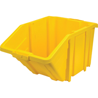 Jumbo Plastic Bin, 15-1/2" W x 13" H x 25" D, Yellow, 200 lbs. Capacity Equipex