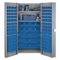 Deep Door Combination Cabinets, 38" W x 24" D x 72" H, Grey Equipex