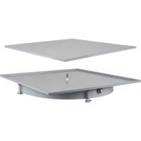 Heavy-Duty Industrial Carousel Drawer Cabinets, Steel, 27-1/2" W x 27-1/2" D x 4" H, Grey Equipex