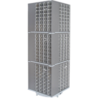 Heavy-Duty Industrial Carousel Drawer Cabinet, Steel, 384 Drawers, 27" W x 27" D x 80" H, Grey Equipex