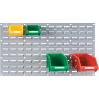 Panneau perfor&eacute; en m&eacute;tal pour bacs, 32 bacs, 36" la x 1/8" p x 19" h Equipex