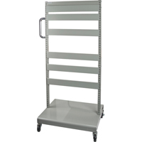 Servante mobile de bacs &agrave; plateaux inclinables - chariot seulement, &agrave; deux c&ocirc;t&eacute;s, 26-1/4" la x 22" p x 57-1/2" h Equipex