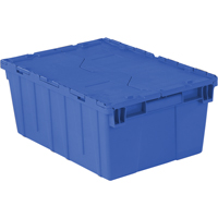 Flipak&reg; Polyethylene Plastic (PE) Distribution Containers, 21.9" x 15.2" x 9.3", Blue Equipex
