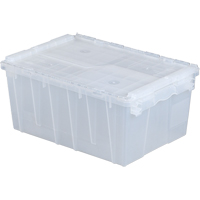 Flipak&reg; Polypropylene Plastic (PP) Distribution Containers, 21.8" x 15.2" x 9.3", Clear Equipex