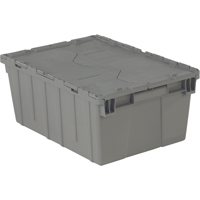 Flipak&reg; Polyethylene Plastic (PE) Distribution Containers, 21.9" x 15.2" x 9.3", Grey Equipex