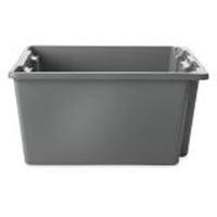 Caisse-palette empilable et emboîtable, 10" x 15,5" x 19,5", Gris Equipex